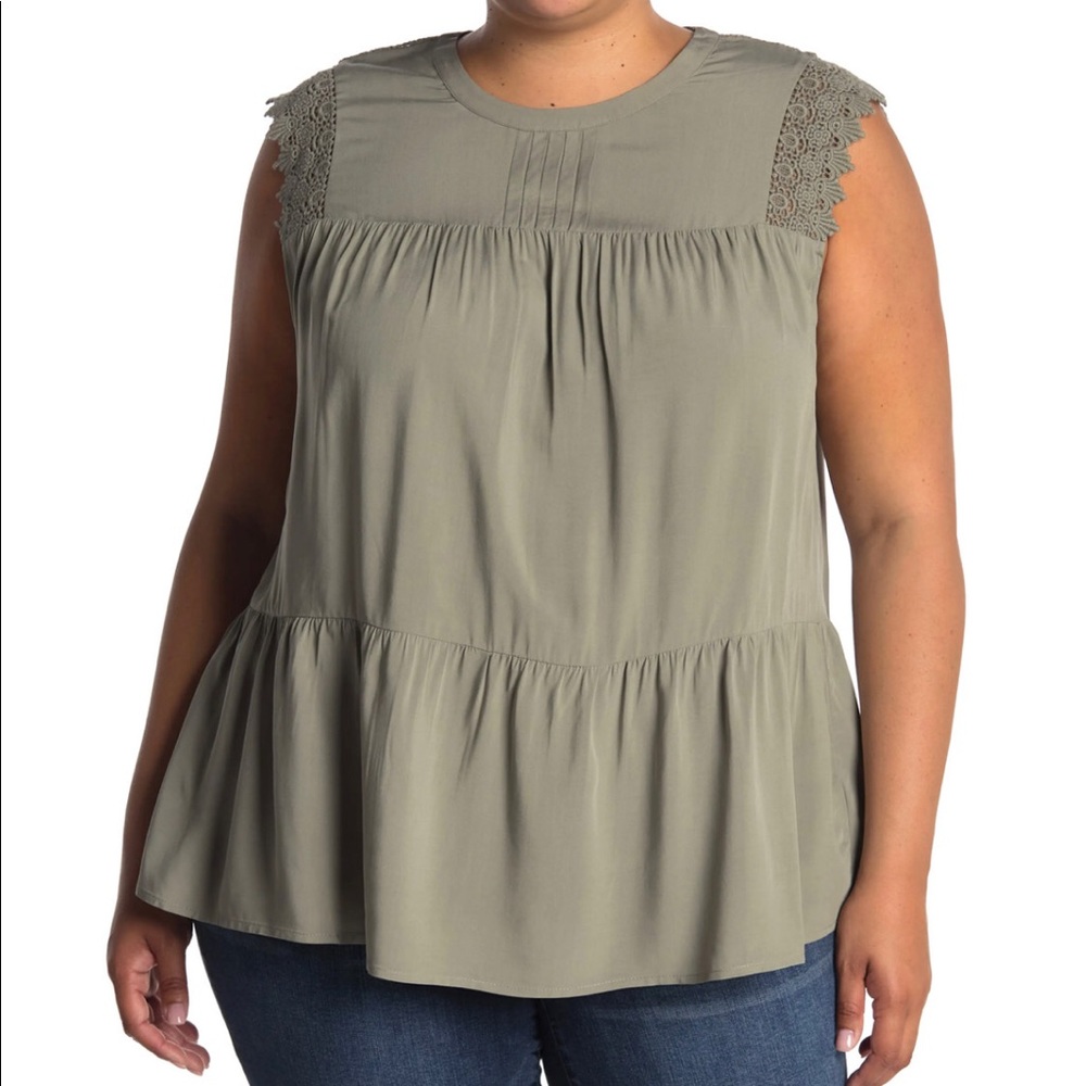 Tiered Crochet Top with Lace Detail